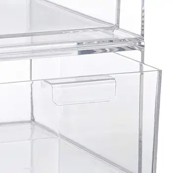 2 Броя Штабелируемая Козметична витрина Настолна Прозрачна кутия за съхранение на Прозрачна Кутия-Органайзер за Червила, аксесоари за нокти, Козметика