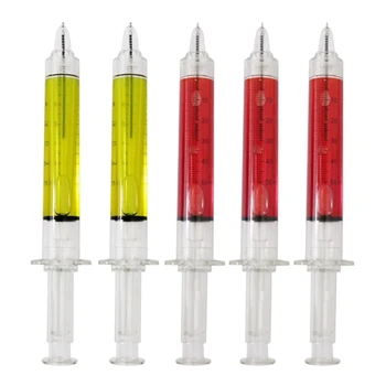 OFBK 5x/Комплект Черни химикалки, Прибиращи Дръжки за медицински сестри, Спринцовка-химикалки, Офис писалка за писане, Медицински химикалки за лекар