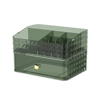 Козметичен органайзер за съхранение в банята, гладко полиран многофункционален настолен кутия за съхранение, изискан