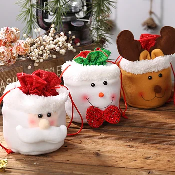 Коледните чанти на съвсем малък, Дядо Коледа, Снежен човек, чанти за бонбони, бисквити, Детски Коледни Подаръчни комплекти, Аксесоари за украса на Коледното парти