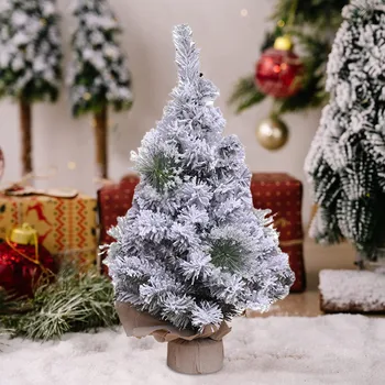 Коледно дърво на средния пръст на ръцете, Мини-кедрово дърво, маса за декорации, падащ сняг, стекающаяся снежинка, коледно Дърво, декорация на търговски център