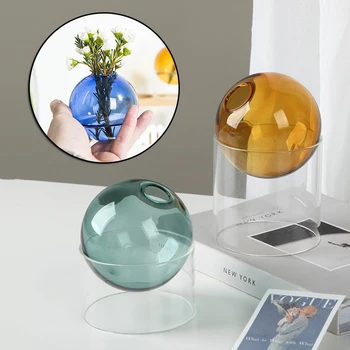Мини Стъклена ваза Настолни декорация От светло стъкло материал за Декорация на дома, Декорация на всекидневна