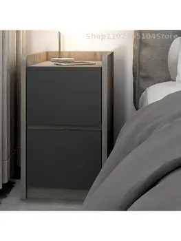 Нощно Шкафче с двойно Модел, Просто Модерна Мини-Малко Тесен в скандинавски Стил, 35 см, на Европейската Спалня ширина 30 см