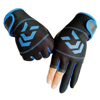 Предпазни ръкавици за риболов, нескользящие ръкавици за риболов, предпазни ръкавици за защита от порязване с три пръста, спортни порязвания на половин пръст