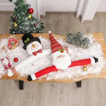 Украса на Снежен човек Празнични украси за Коледната Елха Плюшени играчки във формата на Снежен човек, Дядо Коледа с дълги ръце за топъл Коледен Снежен човек